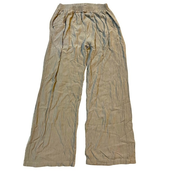 Nasty Gal Wide Leg Crinkle Viscose Pant - Picture 1 of 6